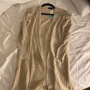 Off-White Duster Cardigan from Love Ellie (S)
